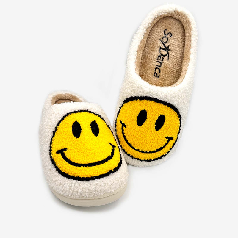 So Danca Yellow Smile Face Youth Slippers