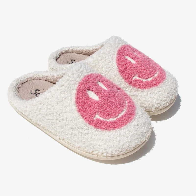 So Danca Ladies Pink Smile Face Slippers