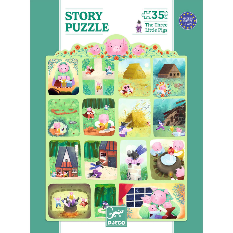Djeco Three Little Pigs 35 Piece Story Puzzle