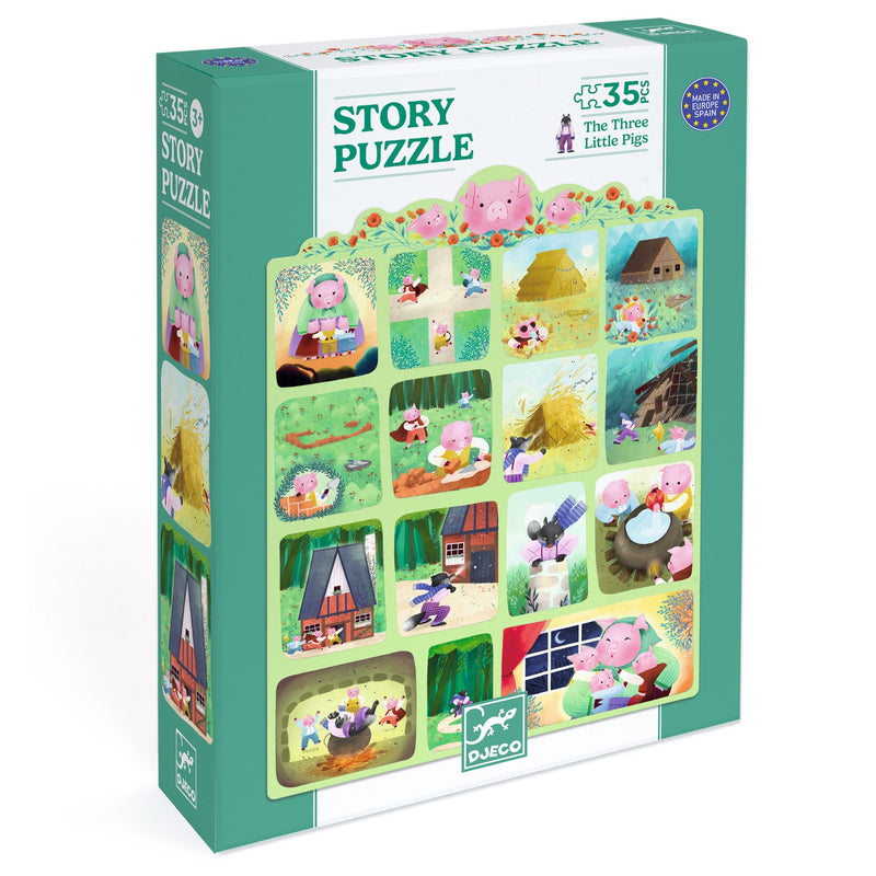 Djeco Three Little Pigs 35 Piece Story Puzzle