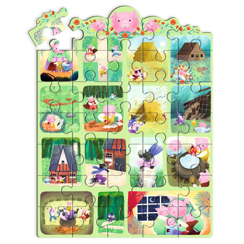 Djeco Three Little Pigs 35 Piece Story Puzzle