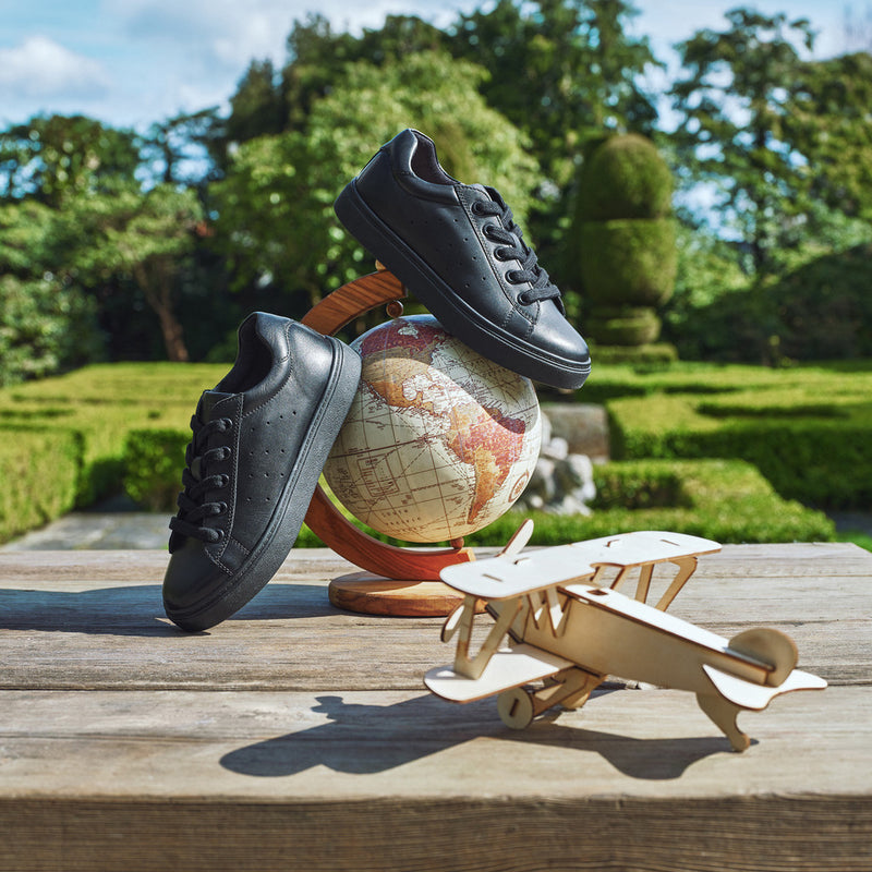 Geox Black Nashik Junior Sneaker