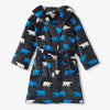 Hatley Polar Bear Silhouette Fuzzy Fleece Robe