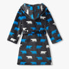 Hatley Polar Bear Silhouette Fuzzy Fleece Robe