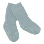 Go Baby Go Dusty Blue Non-slip Grip Socks