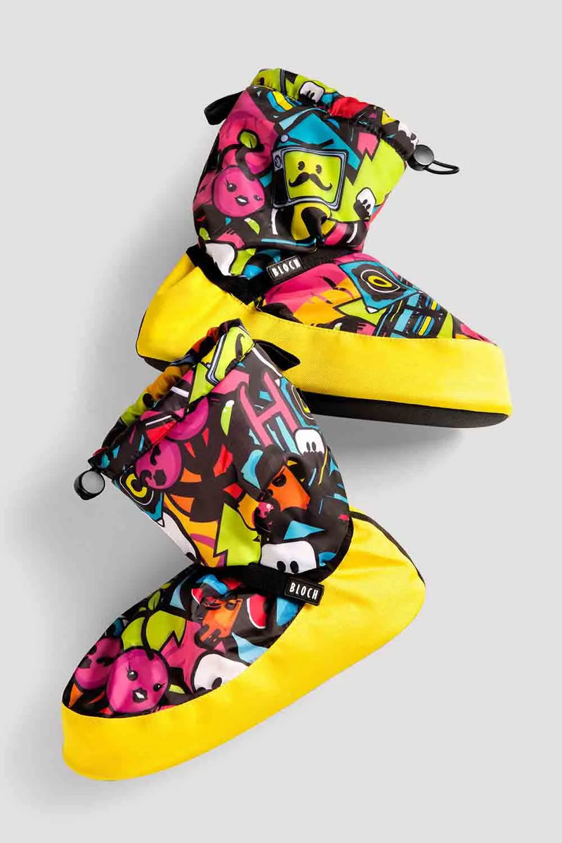 Bloch Children's Sticker Bomb Printed High Warm Up Booties