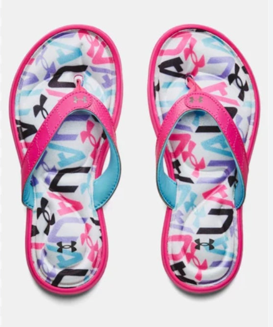 Under Armour Electro Pink/White Marbella VII Slide