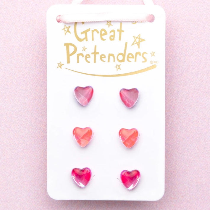 Great Pretenders Boutique Holo Heart Earrings