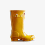 Hunter Yellow Kids Original Gloss Rainboot