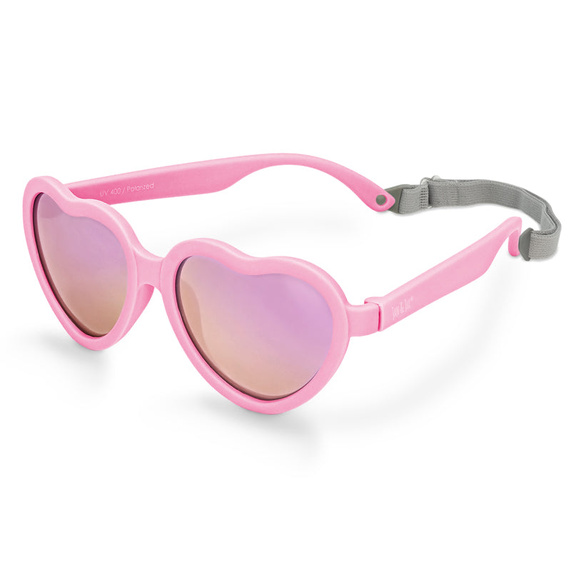 Jan & Jul Peachy Pink Heart Polarized Sunglasses