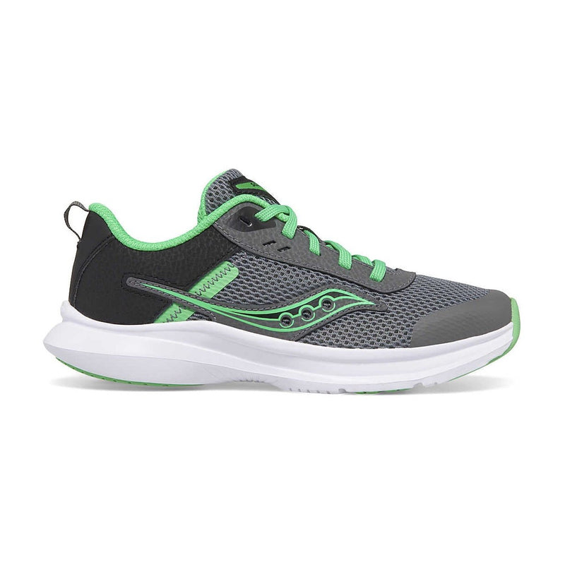 Saucony Grey/Green Axon 3 Youth Sneaker