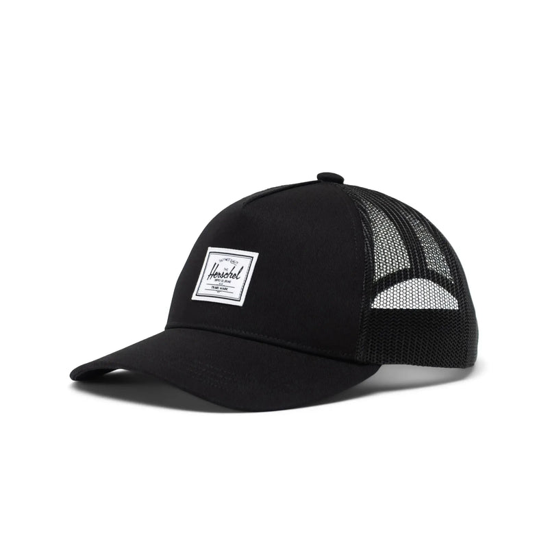 Herschel Black 3-7 Years Whaler Cotton Cap