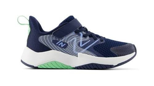 New Balance Navy Rave Run v2 Bungee Lace Children’s Sneaker