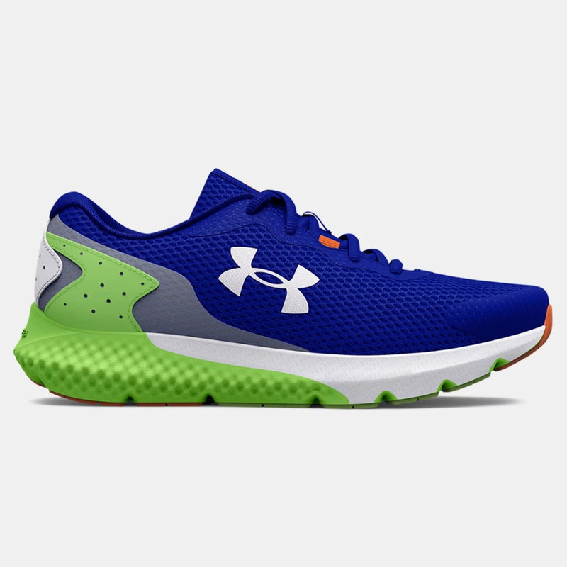 Under Armour Royal/Quirky Lime/White Rogue 3 Children’s Sneaker
