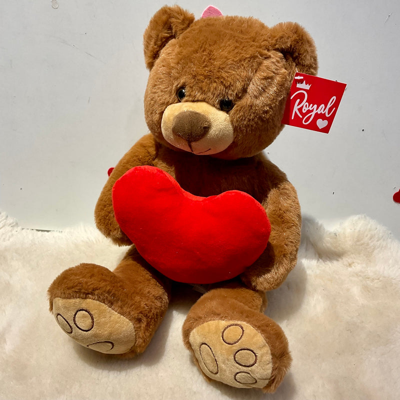 beau Brown Teddy Bear With Red Heart