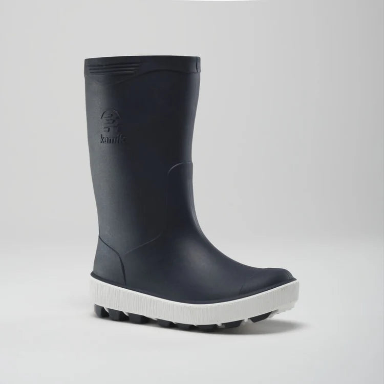 Kamik Navy/White Riptide Youth Rain Boot