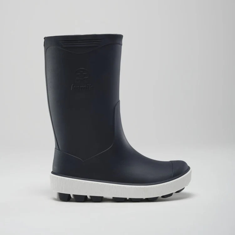 Kamik Navy/White Riptide Youth Rain Boot