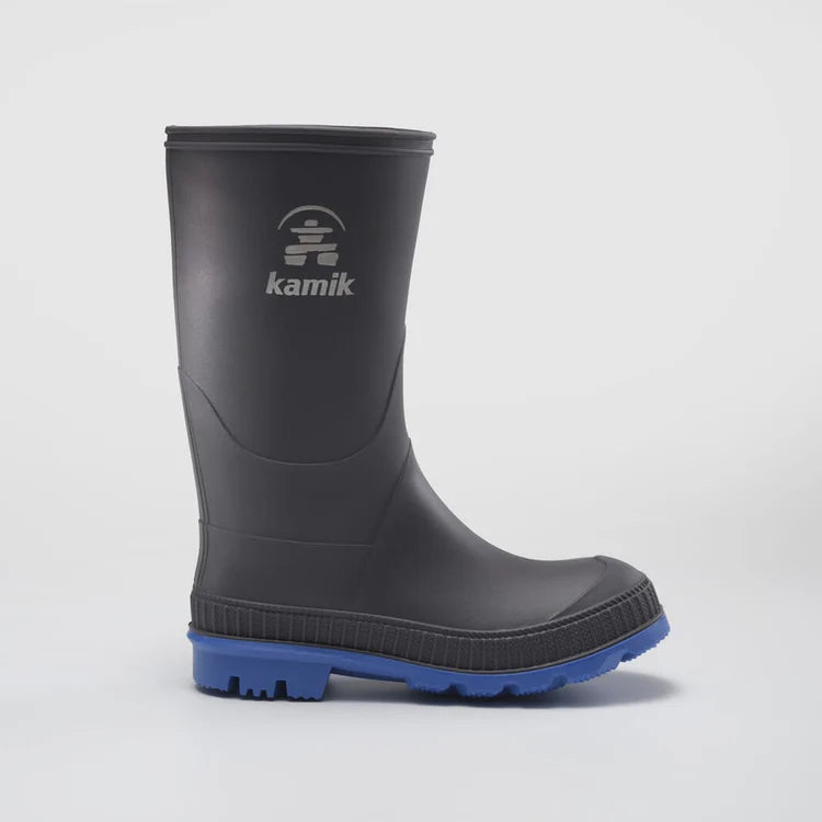 Kamik Charcoal/Blue Stomp Toddler Rain Boot