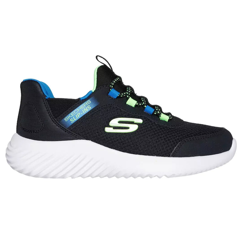 Skechers Black/Blue Slip-Ins Bounder Brisk Burst Toddler Sneaker