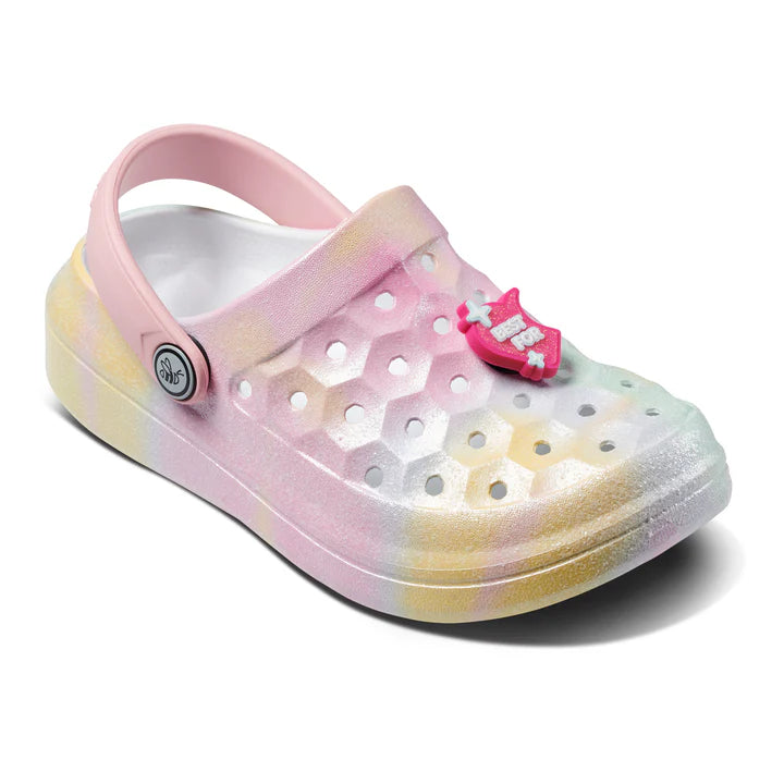 Joybees Glitter Ombre Hazy/Quartz Pink BFF Toddler Varsity Clog