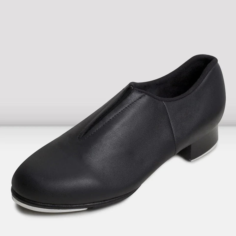 Bloch Ladies Black Tap-Flex Slip-On Leather Tap Shoes