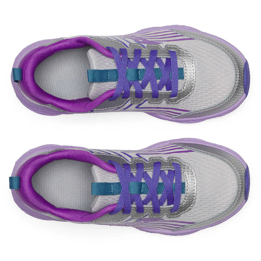 Saucony Silver/Purple Wind 3.0 Children's Sneaker