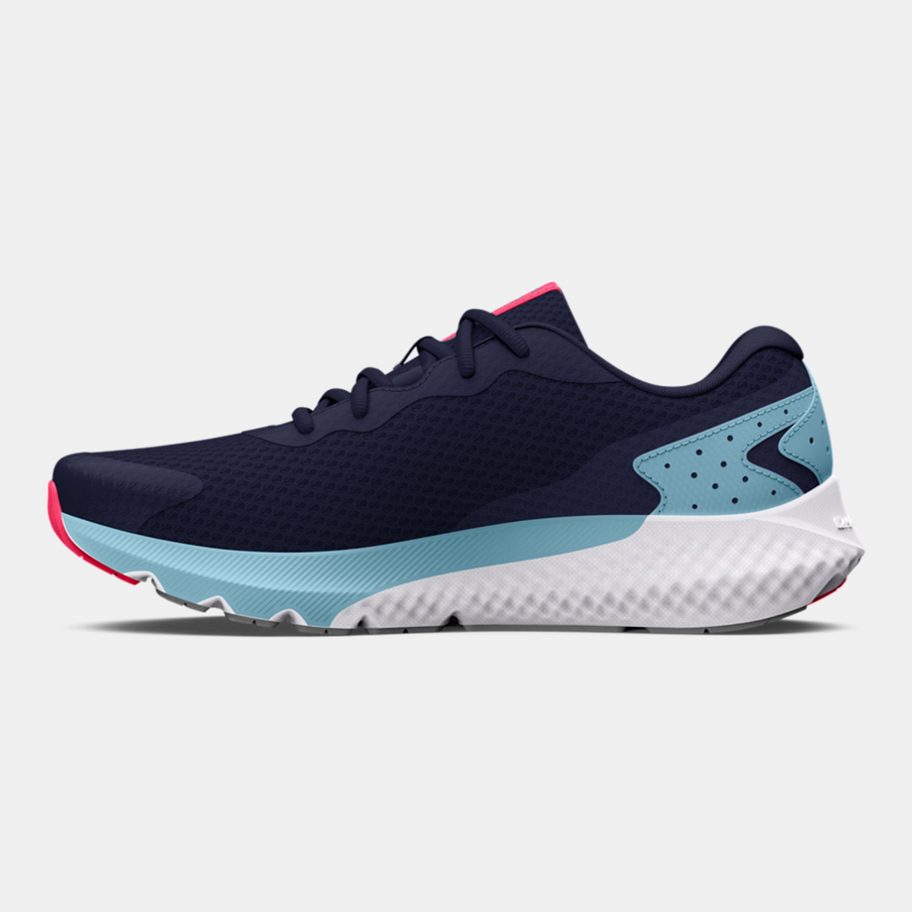 Under Armour Midnight Navy/Blizzard/Pink Shock Charged Rogue 3 Youth Sneaker