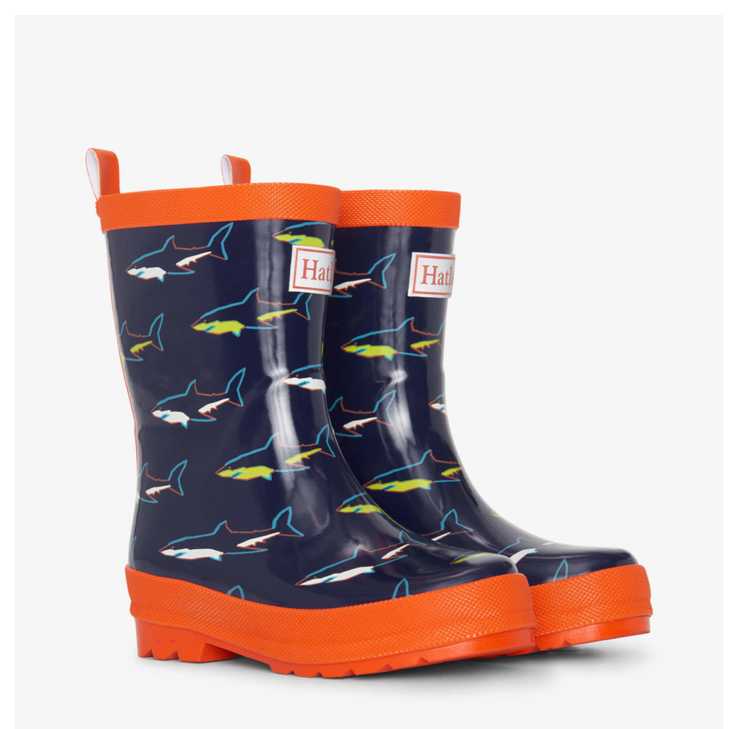 Hatley Shark Shiny Rain Boots