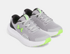 Under Armour Mod Grey/Black/Hyper Green Surge 4 Youth Sneaker