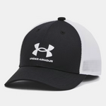 Under Armour Black/White Essential Mid Trucker Cap