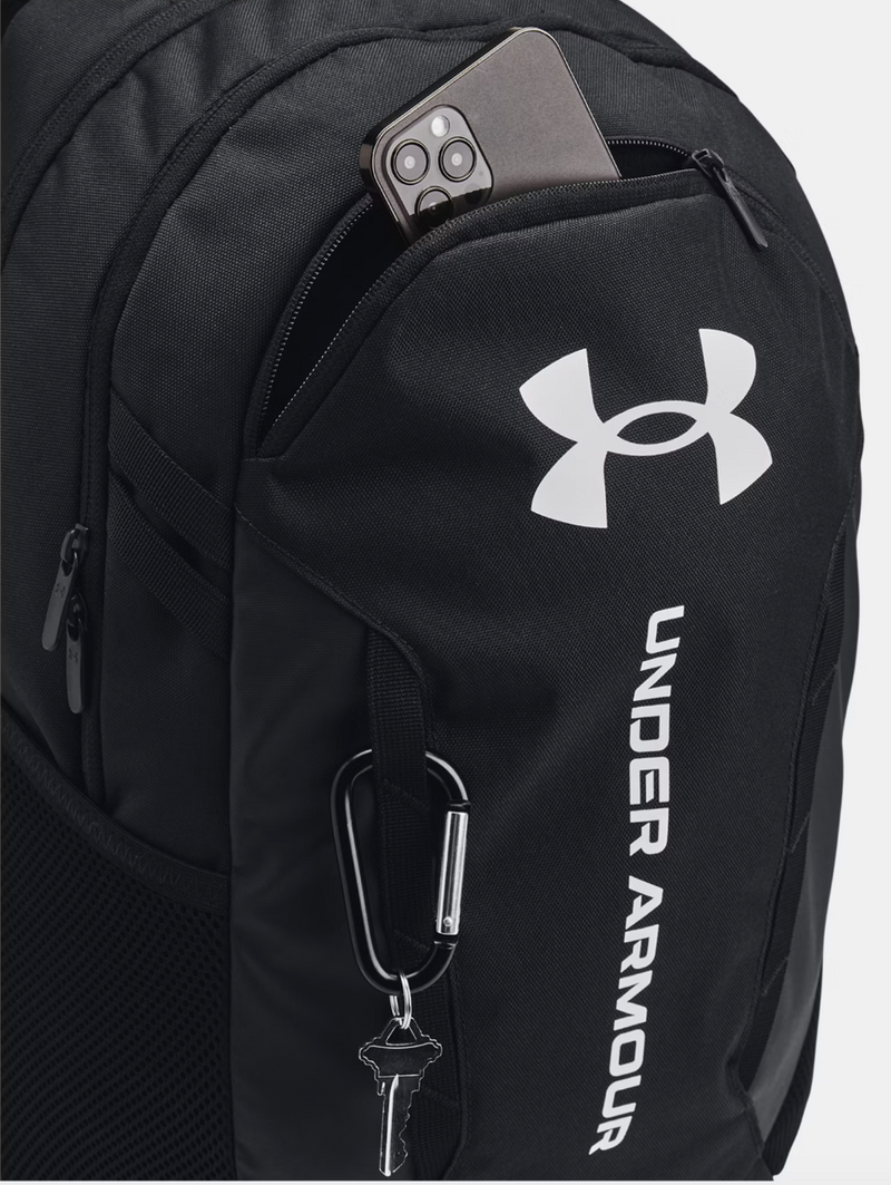 Under Armour Black/White Hustle 6.0 Backpack