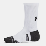 Under Armour White/Jet Grey Performance Tech 6 Pack Crew Socks