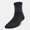 Under Armour Black/Mod Grey Performance Tech 6 Pack Quarter Socks