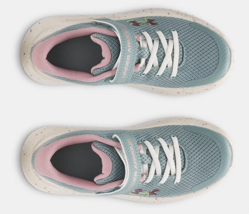 Under Armour Serpentine/Stone/Metallic Tourmaline Pink Surge 4 A/C Children’s Sneaker