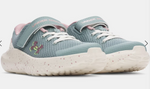 Under Armour Serpentine/Stone/Metallic Tourmaline Pink Surge 4 A/C Children’s Sneaker