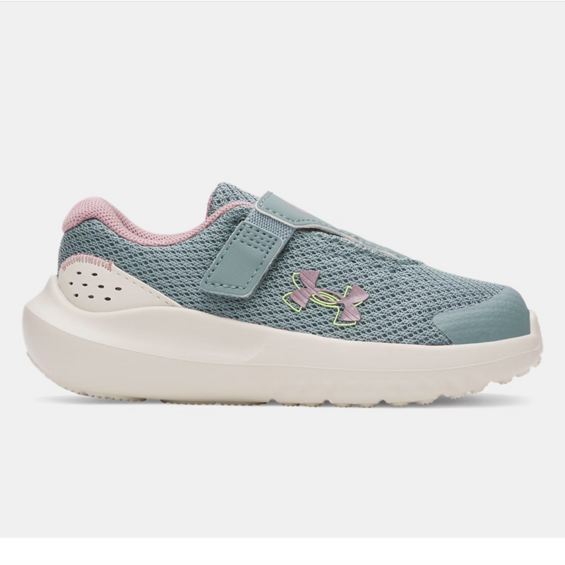 Under Armour Serpentine/Stone/Metallic Tourmaline Pink Surge 4 A/C Toddler Sneaker