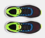 Under Armour Black/High Vis Yellow/Racer Red Rogue 5 Youth Sneaker