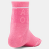 Under Armour Super Pink/Transparent/White Performance Tech 6 Pack Quarter Socks