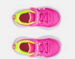 Under Armour Rebel Pink/High Vis Yellow/White Assert 10 A/C Toddler Sneaker