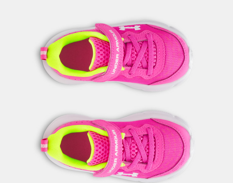 Under Armour Rebel Pink/High Vis Yellow/White Assert 10 A/C Toddler Sneaker