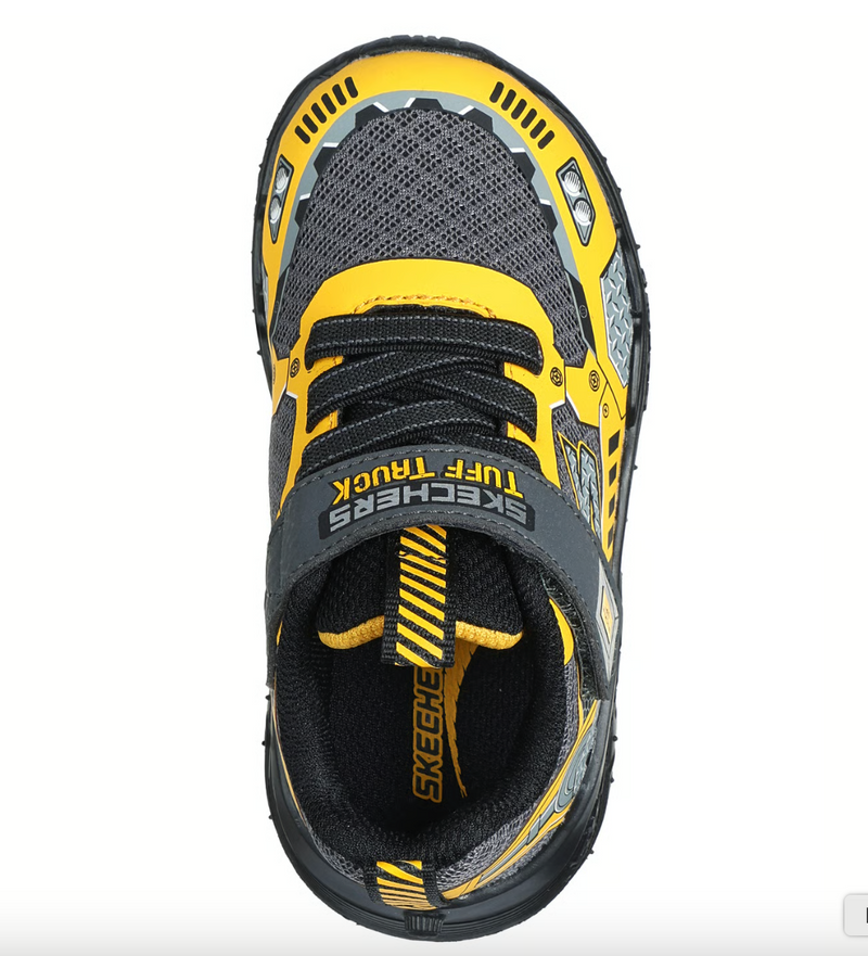 Skechers Charcoal/Yellow Skech Tracks Toddler Sneaker
