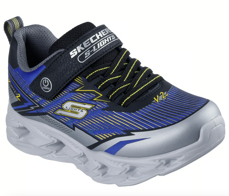 Skechers Silver S Lights Vortex 2.0 Veltrox Children's Sneaker