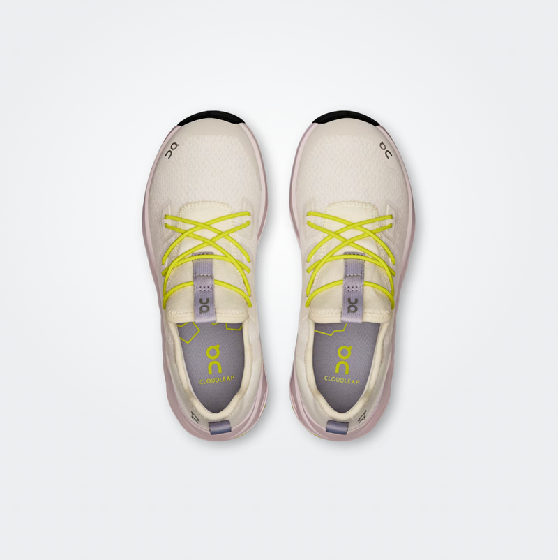 On Ivory/Orchid Cloudleap Children's Sneaker