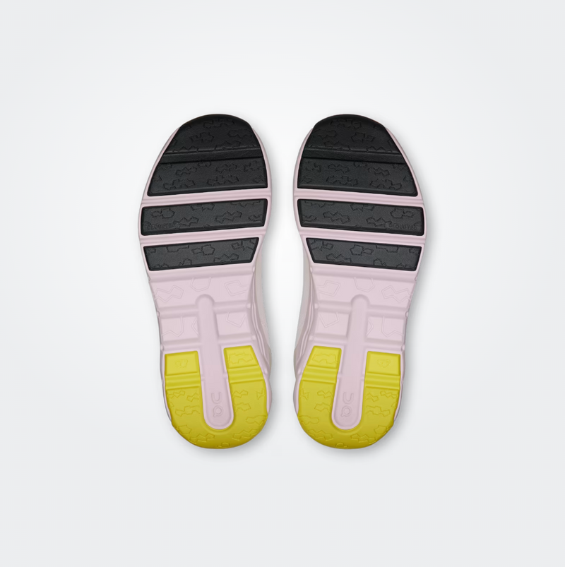 On Ivory/Orchid Cloudleap Children's Sneaker