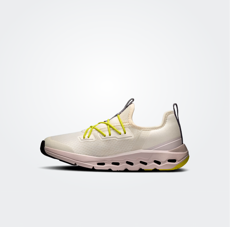 On Ivory/Orchid Cloudleap Children's Sneaker