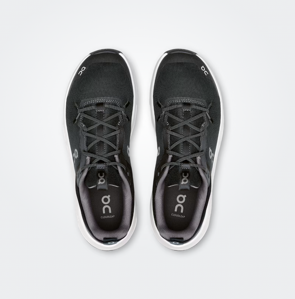 On Black/White Cloudleap Youth Sneaker