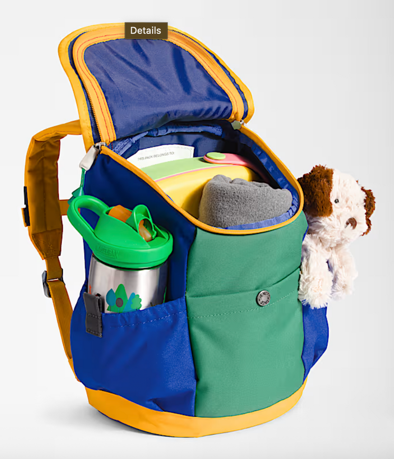 The North Face TNF Red/Deep Grass Green Mini Explorer Backpack