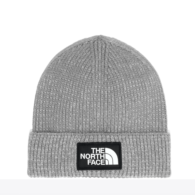 The North Face TNF Medium Grey Heather Logo Box Cuffed Beanie