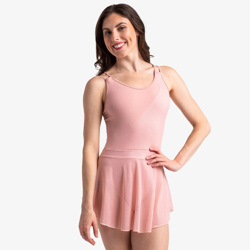 So Danca Adult Petal Pink Tiler Peck Maria Mesh Skirt