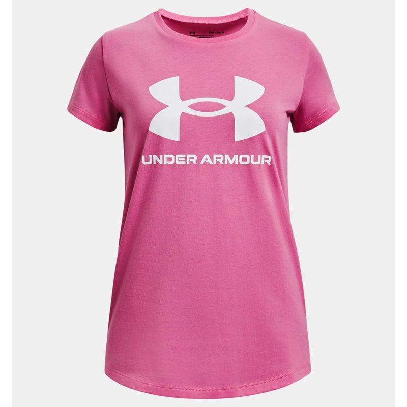 Under Armour Pink Edge/White Graphic S/S Tee